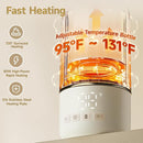 Snow Bear Portable Bottle Warmer for Travel, Fast Heating in 2.5 Mins for Breast Milk, 10200mAh Battery with LED Display, 17oz Large Capacity, Baby Bottle Warmer with Precise Temperature Control by TinyTreasures Baby Boutique