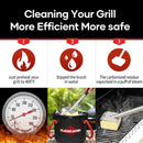 Grill Brush Bristle Free,BBQ Replaceable Scraper Cleaning Head,Safe Grill Accessories for Cast Iron Grates/Porcelain/Weber Gas/Charcoal Grill,Grill Brush for Outdoor Grill-Yellow by GreenHaven Gardens