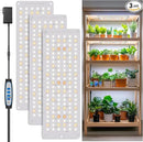 Grow Light, Full Spectrum Under Cabinet Plant Lights for Indoor Growing 3 Panels, Lightweight Plant Light Panel with UL Adaptor, Large Area Illumination 414 LEDs Grow Lamp for Seedlings by GreenHaven Gardens
