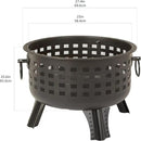 Amazon Basics 27 inch Steel Round Lattice Fire Pit by GreenHaven Gardens