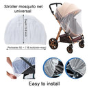 Stroller Rain Cover Baby Mosquito Net Universal Weather Shield Bug Net for Jogging Stroller Pushchair Buggy Pram Protect Baby from Rain Insect Wind Bug Snow Fly Shade Shield Netting Plastic by TinyTreasures Baby Boutique