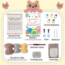 LoopMap Crochet Kit for Beginners - DIY Amigurumi Bear with Removable Dress & Accessories - Step-by-Step Video Tutorials, Extra Yarn, Crochet Tools, Handmade Gift for Kids & Adults (Bear K02, Yellow) by TinyTreasures Baby Boutique