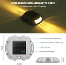VOLISUN Solar Deck Lights, 16-Pack Led IP67 Waterproof Outdoor Warning Step Lights for Driveway, Sidewalk, Garden Pathway, Yard (Warm White) by CozyNest Decor