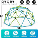 Easyego Climbing Dome, 10FT Jungle Gym with Swing for Kids 3 to 10 Outdoor Play Equipment, Supports 800lbs Toddler Play Set, Anti-Rust & Easy Assembly, Gift for Boys Girls by TinyTreasures Baby Boutique