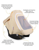 Metplus 2-in-1 Baby Car Seat Canopy, Multi Use Privacy Sun Shade, Protect Baby's Safety with Style, Infant Carrier Covers for Boys & Girls by TinyTreasures Baby Boutique