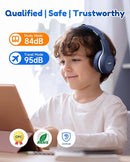 EarFun K2 Kids Bluetooth Headphones, Kids Headphones with Volume Limited, 40H Playtime, Built-in Mic, Stereo Sound, Foldable Over-Ear Headphone for School/Travel/iPad/Tablet, Blue by TinyTreasures Baby Boutique