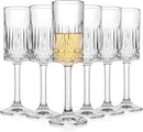 Champagne Flutes Set of 6, 7oz Square Champagne Glasses, Lead-Free Crystal Champagne Flute Glass, Unique Gift for Birthday, Wedding, Anniversary by CozyNest Decor