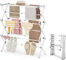 APEXCHASER Drying Rack Clothing, Clothes Drying Rack Foldable, Laundry Drying Rack Expandable, Small Clothe Hanger for Baby Clothes Towels Bibs, Socks, Clothes Airer for Indoor & Outdoor Use, White by TinyTreasures Baby Boutique