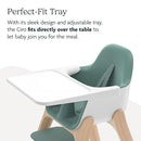 UPPAbaby Ciro High Chair/Sleek, Easy-to-Clean Design/Perfect-Fit Tray to Bring Baby to Table/Patent-Pending Harness/Dual-Position, 180-Degree Rotating Footrest/Emrick (Green/Rubberwood) by TinyTreasures Baby Boutique