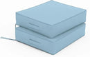 Patio Chair Cushions 18.5 X 16 X 4 Inch Waterproof Outdoor Seat Cushions for Patio Furniture, Outdoor Sofa Couch Pads with Ties & Handle, Set of 2, Light Blue by GreenHaven Gardens