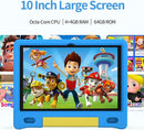 JREN Kids Table 10.1" ｜Android 14 Tablet for Kids｜64GB Storage｜Octa-Core｜WiFi ｜Cameras｜Parental Control｜Kids Content｜Case Included Great Gift for Children Ages 3-12 Years Old Blue by TinyTreasures Baby Boutique