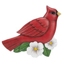 NAT & Jules Animal Character Shaped Dimensional Indoor Outdoor 11 inch Cast Resin Decorative Garden Stepping Stone, Patio, Walkway Sculpture Yard Art, Cardinal Red by CozyNest Decor