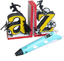 SCRIB3D P1 3D Printing Pen with Display - Includes 3D Pen, 3 Starter Colors of PLA Filament, Stencil Book + Project Guide, and Charger by TinyTreasures Baby Boutique