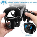 Accmor Universal Cup Holder, Stroller Cup Holder, 360° Rotatable Large Caliber Designed Bottle Holder for Stroller, Bike, Wheelchair, Walker, Scooter by TinyTreasures Baby Boutique