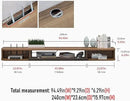 Pmnianhua Floating TV Shelf, 94'' Wall Mounted TV Stand Floating TV Console Media Entertainment Under TV Shelf for Bedroom Living Room (Walnut) by CozyNest Decor