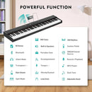 MUSTAR Digital Piano 88 Key Weighted with Stand, 88 Key Semi Weighted Keyboard Piano MEP-900, Portable Electric Piano Keyboard 88 Keys with Bluetooth Connection, Case, Sustain Pedal, MDF, Black by TinyTreasures Baby Boutique