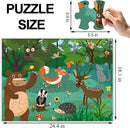 Jumbo Floor Puzzle for Kids, Large Jigsaw Puzzles 35 Piece for Kids Ages 3-5,Preschool Learning & Education Toys, Gifts for 4-8 Year Old Boys and Girls (Forest Animals) by TinyTreasures Baby Boutique