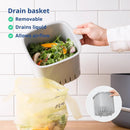 Blue Ginkgo Kitchen Compost Bin [2.6L / 0.69 GAL] – Filter-Free, Odor-Tight Countertop Food Waste Pail with Handle (Made in Korea, Green) by GreenHaven Gardens