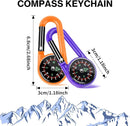 12 Pcs Mini Compass Keychain for Kids Bulk, Small Pocket Magnetic Compass Survival Hiking for Outdoor Survival Camping Party Backpacking Accessory by TinyTreasures Baby Boutique