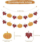 Fall Decorations Home Thanksgiving decor - Pumpkin and Maple Leaves Sign Fall Autumn Harvest Garland Hanging Bunting Banner(Pre-Strung) by CozyNest Decor
