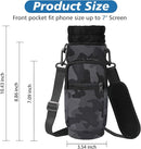 32 40 oz Water Bottle Carrier with Strap, Neoprene Water Bottle Sleeve Bag with 2 Pockets Insulated Flask Sling Holder for Walking Hiking Gym by TinyTreasures Baby Boutique