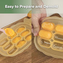 Haakaa Silicone Nibble Freezer Tray -Breastmilk Teething Popsicle Mold - Baby Fruit Food Feeder Teether Tray - Baby Food Maker - Ice Cube Tray - 4 Months+ Babies - BPA Free -Banana by TinyTreasures Baby Boutique