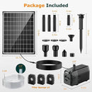 POPOSOAP Solar Fountain Pump, 20W Solar Powered Water Pump with 6.6FT Water Pipe, 320GPH Solar Pond Pump for Pond, Fish Tank, Yard and Wildlife Garden by GreenHaven Gardens