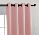 MIUCO Blackout Curtains Room Darkening Curtains Textured Grommet Curtains for Girls Room 2 Panels 52x63 Inch Long Pink by TinyTreasures Baby Boutique