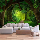 FENDROM Nature Forest Tree Cave Tapestry Wall Hanging Landscape Stream Through Green Rainforest Tapestries Jungle Creek Psychedelic Wall Blanket for Living Room by CozyNest Decor