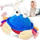 Baby Toys 12-18 Months, Musical Crawling Crab Plush Toy - 40 Songs & Recording Feature, Dancing Walking Moving Bouncing Tummy Time Toy, Sensory Toys for Toddlers 1-3, Birthday Gifts for Infants by TinyTreasures Baby Boutique