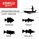 Zebco Rambler Fishing Reel and Rod Combo, Durable Fiberglass Rod with Built-in Carabiner, Patented No-Tangle Reel, Pre-Spooled with 8-Pound Zebco Fishing Line by TinyTreasures Baby Boutique