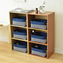 TcaFmac Small Storage Baskets [6 Pack] - Navy Blue Rectangular Storage Bins with Blue Stripes by CozyNest Decor
