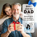 Best Dad Ever Gift from Daughter Son - Acrylic Heart-Shaped Plaque Father’s Day Birthday Gift - Unique Keepsake Desk Decor with Personalized Message by CozyNest Decor