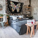Damanse Butterfly Tapestry Wall Hanging Cute,Boho Wall Tapestry for Bedroom Aesthetic,Flower Living Room Decor for Teen Girls (Black, 49.20" x 59.10") by CozyNest Decor