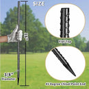 16 inches Rebar Stakes 18-Pack Heavy Duty Ground Stakes Rebar Spikes Garden Stakes Metal Steel Stake for Concrete and Timber Straight Black by CozyNest Decor