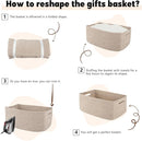 OIAHOMY Storage Basket for Shelves, Closet Cube Storage Bins Baskets for Clothes Blanket Towels, Baby Nursery, Toy Box, Woven Rope Basket, 15.75*11.81*7.09 IN, 2 Packs Brown by TinyTreasures Baby Boutique
