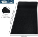Rubber Door Mat About W3' ×L10' Heavy Duty Large Outdoor Indoor Mat Durable Entrance Doormat Waterproof Rubber Back Rugs for Home Entryway Patio Porch Office Business Areas (Jet Black) by GreenHaven Gardens