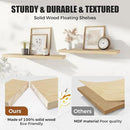Floating Wall Shelves 3-Pack - 24-Inch Rustic Wooden Shelves for Storage and Décor, Easy Installation for Living Room, Bedroom, and Kitchen by CozyNest Decor