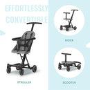 Dream On Me Lightweight And Compact Coast Rider Stroller With One Hand Easy Fold, Adjustable Handles And Soft Ride Wheels, Grey by TinyTreasures Baby Boutique