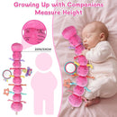 Baby Girls Toys 6-12 Months - Infant 6-in-1 Sensory Music Animal Stuffed Caterpillar Toy with Rattle & Mirror Crinkle for Tummy Time, Newborn 0 3 6 9 12 18 Shower Gifts Soothing Companion Toys, Pink by TinyTreasures Baby Boutique