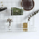 FRIADE Wall Grid Panel Hanging Basket with Hooks,Bookshelf,Display Shelf,Wall Organizer and Storage Shelf for Home Supplies,1 Set of 3 (White) by CozyNest Decor