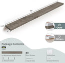 Solid Wood Floating Shelves, 8" Deep Rustic Reclaimed Barnwood Wall Hanging Floating Shelf with Invisible Heavy-Duty Metal Bracket | Wall Mounted | Farmhouse Style | 55 inches,1PC,Grey by CozyNest Decor
