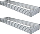 MGNO 2pcs 10x3x1FT Galvanized Raised Garden Bed-Outdoor Planter Box for Vegetables-Metal Garden Bed,Rectangle Planting Box for Herb,Flower by GreenHaven Gardens
