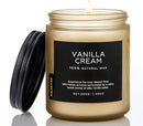 M&SENSE Vanilla Candles 100% Natural Organic Soy Wax Relaxing Aromatherapy Scented Candle, 7.05oz 50 Hours Burning Time Non Toxic Housewarming Gifts for Women and Men by CozyNest Decor