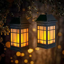 14" Solar Lantern Outdoor Waterproof, Glass Flickering Flame Solar Lanterns, Hanging Metal Lantern Decorative for Patio Front Porch Garden Backyard Tabletop Mothers Day Gifts Mom by GreenHaven Gardens