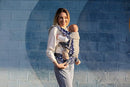 Beco Gemini Baby Carrier from Newborn to Toddler - Certified Ergonomic Newborn Baby Carrier for Infants and Children of 7-35 lbs - M Shape, Adjustable Seat, Breathable 3D Mesh (Cool Rain Drops) by TinyTreasures Baby Boutique