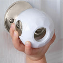Baby Proofing Door Knob Covers 4 Pack - Easy to Install Child Safety Locks for Doors, Durable & Reusable Child Proof Door Lock, Dual-Lock & Versatile Design, Fits Round Doorknobs, White by TinyTreasures Baby Boutique
