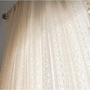 Sutuo Home Boho Curtain Crochet Lace Semi-Sheer Florals Hollow Knitted Handmade Tassels, Rod Pocket Window Treatment Vintage Rustic Farmhouse Drapes for Living Bedroom, 1 Panel 59" W x 63" L, Beige by CozyNest Decor