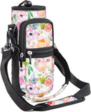 25/32/40/64oz Water Bottle Bag Holder Carrier-Insulated Crossbody Sling Case Sleeve with Strap & Pockets for Men Women Gym Cycling Travel Walking Hiking Camping by TinyTreasures Baby Boutique