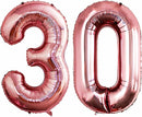 GOER Number 30 Balloons for 30th Birthday Party Decorations,42 Inch Jumbo Foil Helium Balloons for 30th Anniversary (Rose Gold) by TinyTreasures Baby Boutique